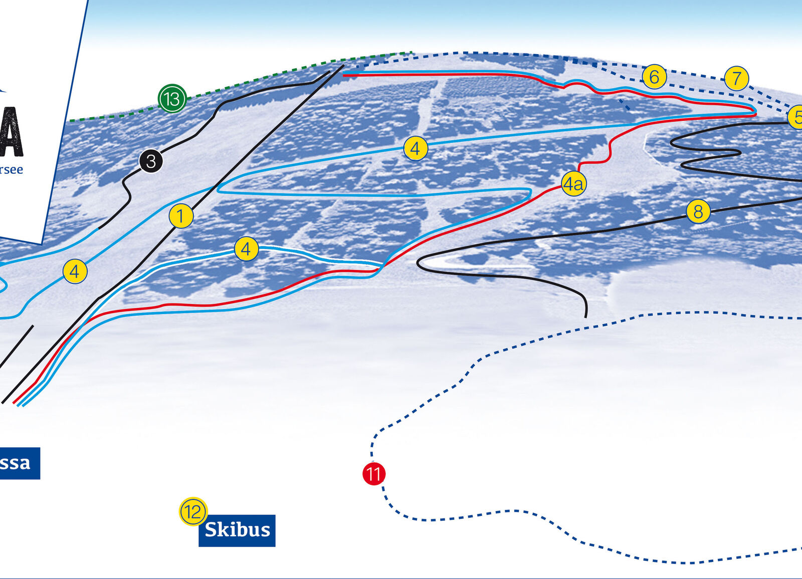 Pistenplan Skigebiet Tirolina / Thiersee