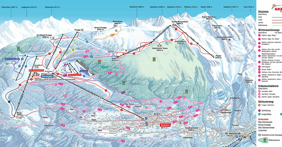 BERGFEX: Station de ski Grächen - Vacances de ski Grächen