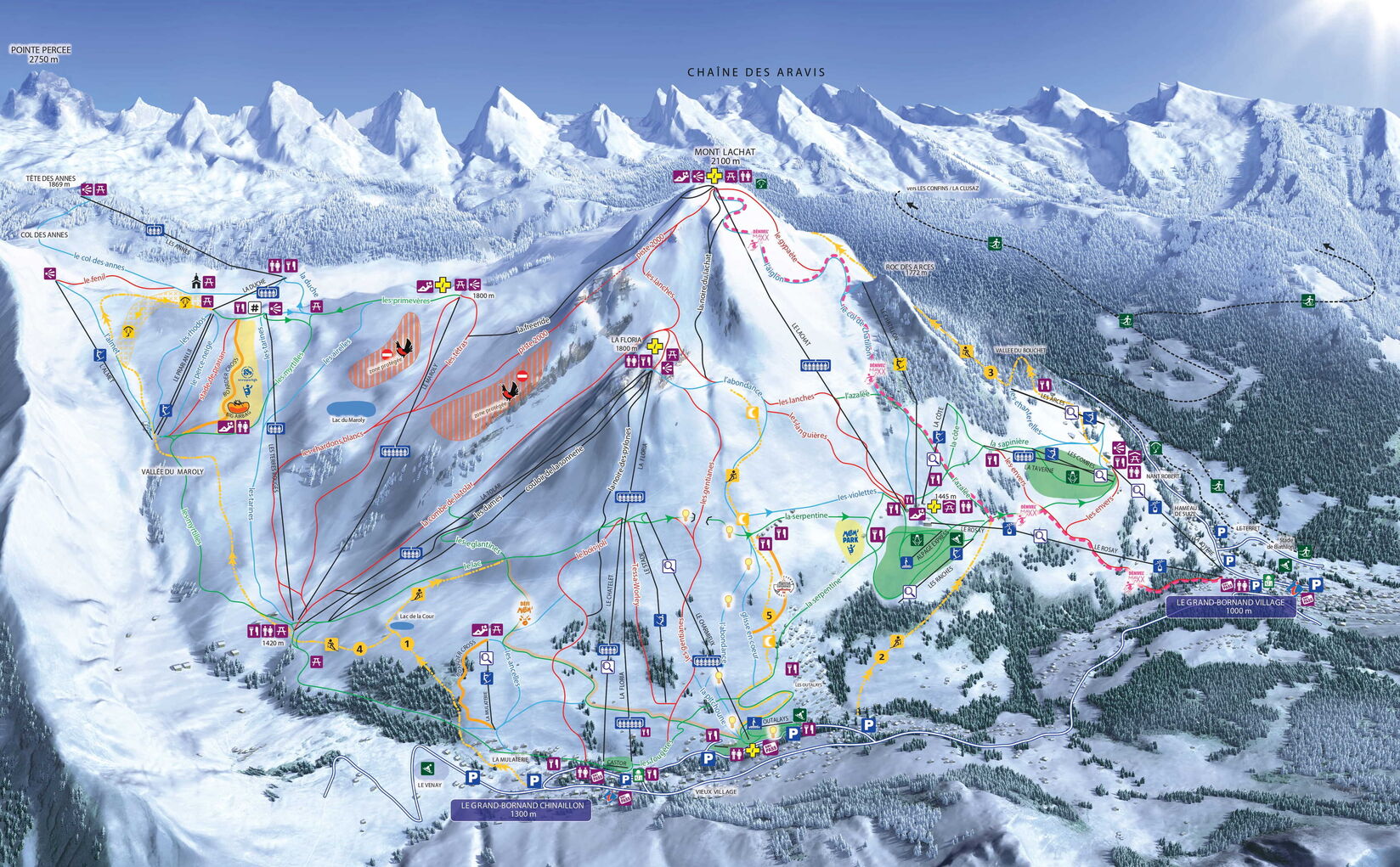 PistenplanSkigebiet Le Grand Bornand