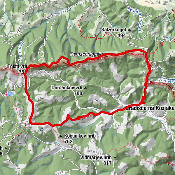 Podvelka - Tolsti vrh - Kapla na Kozjaku - Alpnegasthof Pronintsch ...