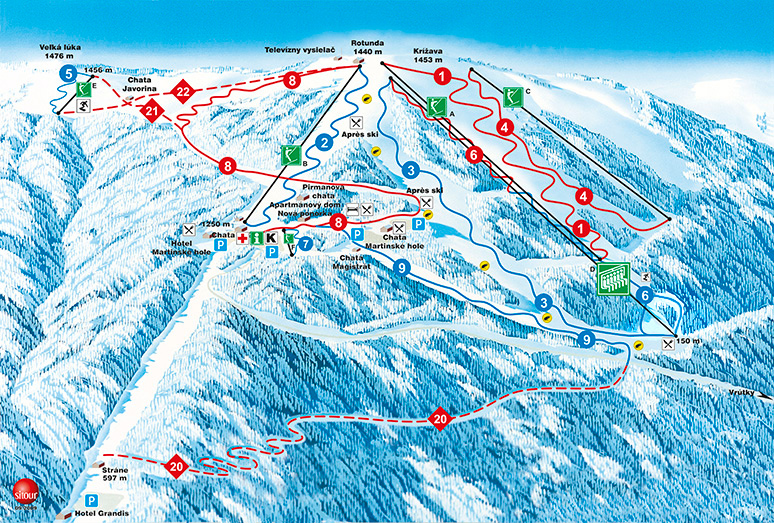 BERGFEX: Piste map Winter Park Martinky - Panoramic map Winter Park ...