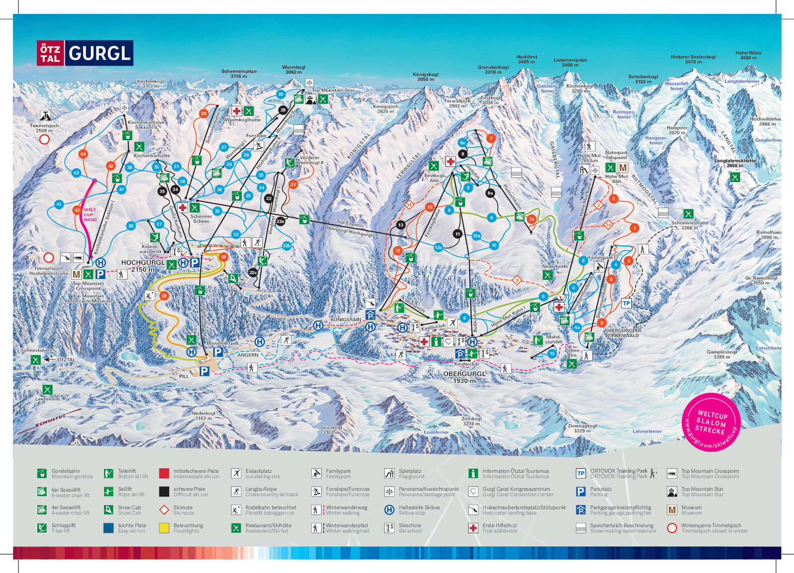 Pistenplan Skigebiet Obergurgl / Hochgurgl Pistenplan Skigebiet Obergurgl / Hochgurgl