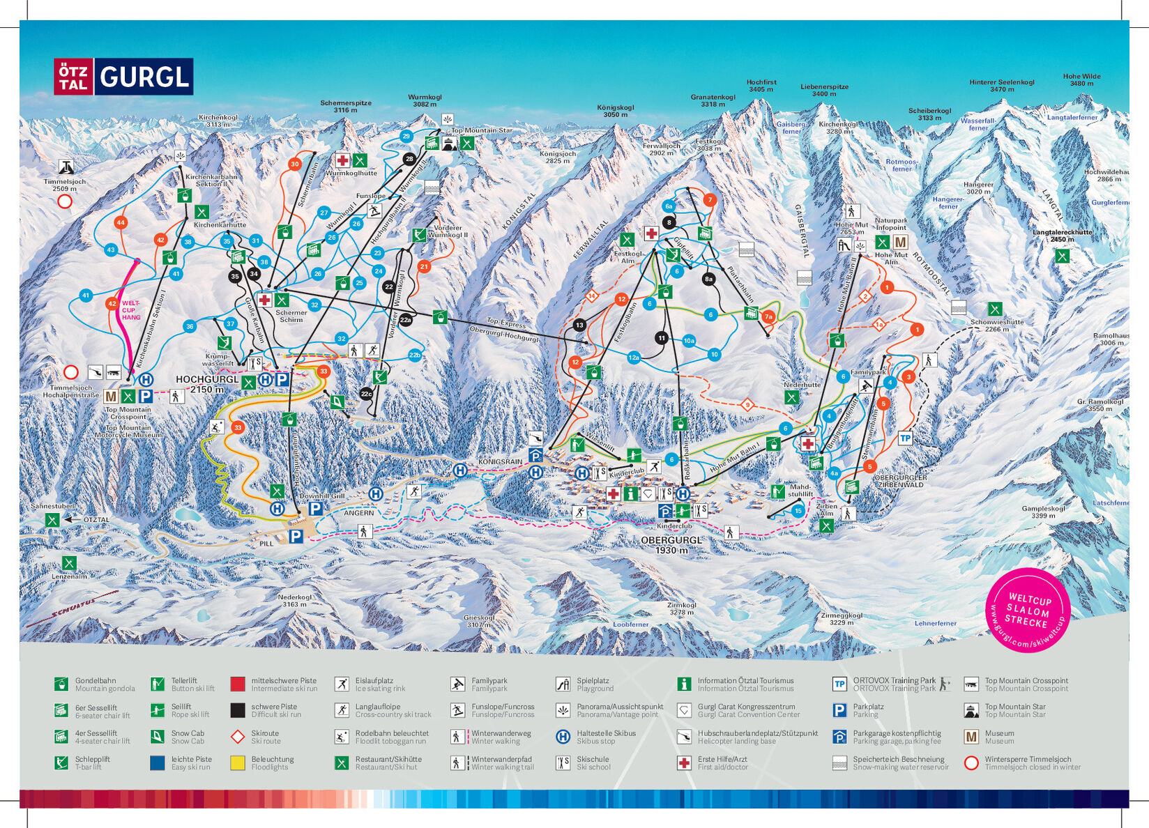 PistenplanSkigebiet Obergurgl / Hochgurgl