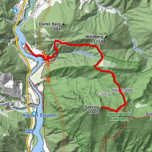 Molln Spering Haidenalm BERGFEX Wanderung Tour Oberösterreich