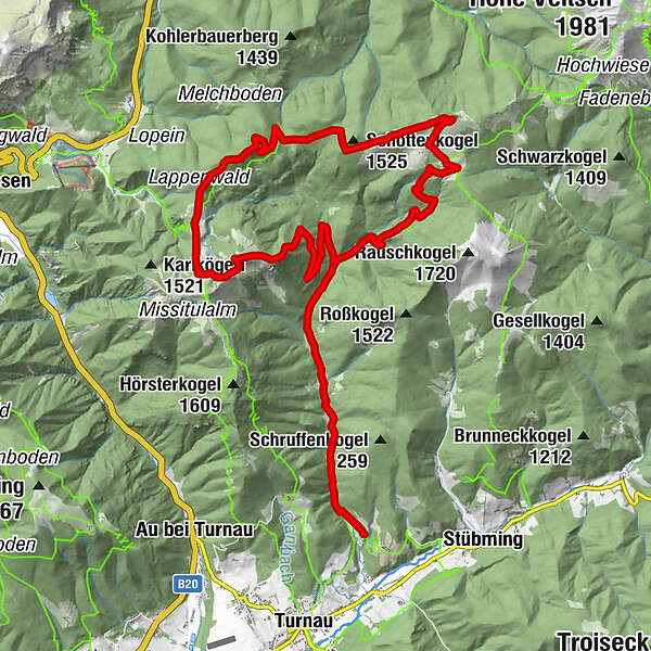 Turnau Greith Hochanger Turnauer Kogel Und Alm Bergfex Wanderung