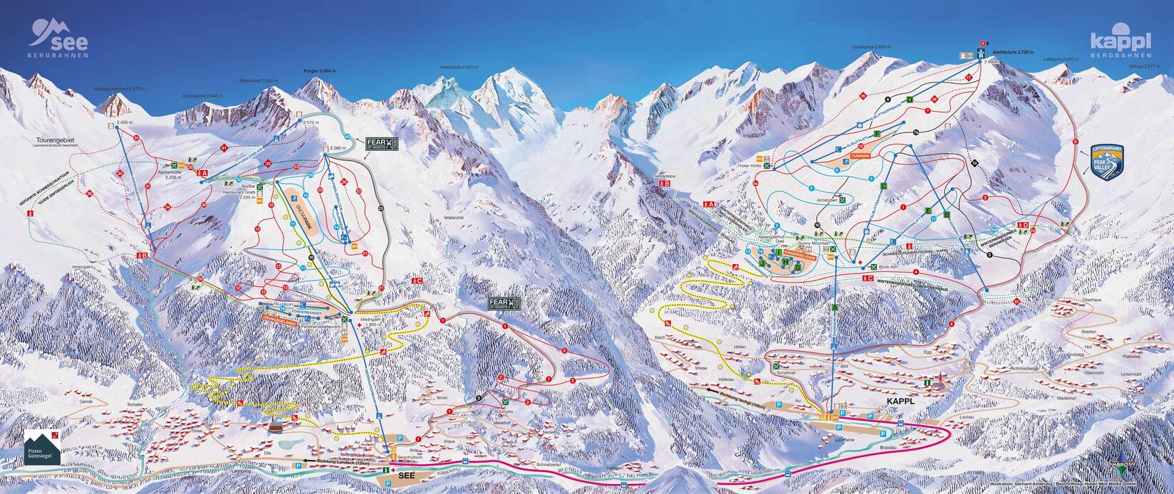 PistenplanSkigebiet See / Paznaun-Ischgl