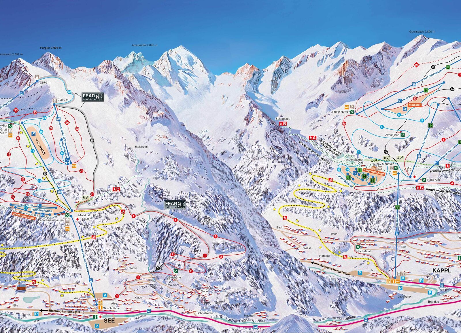 Pistenplan Skigebiet See / Paznaun-Ischgl Pistenplan Skigebiet See / Paznaun-Ischgl