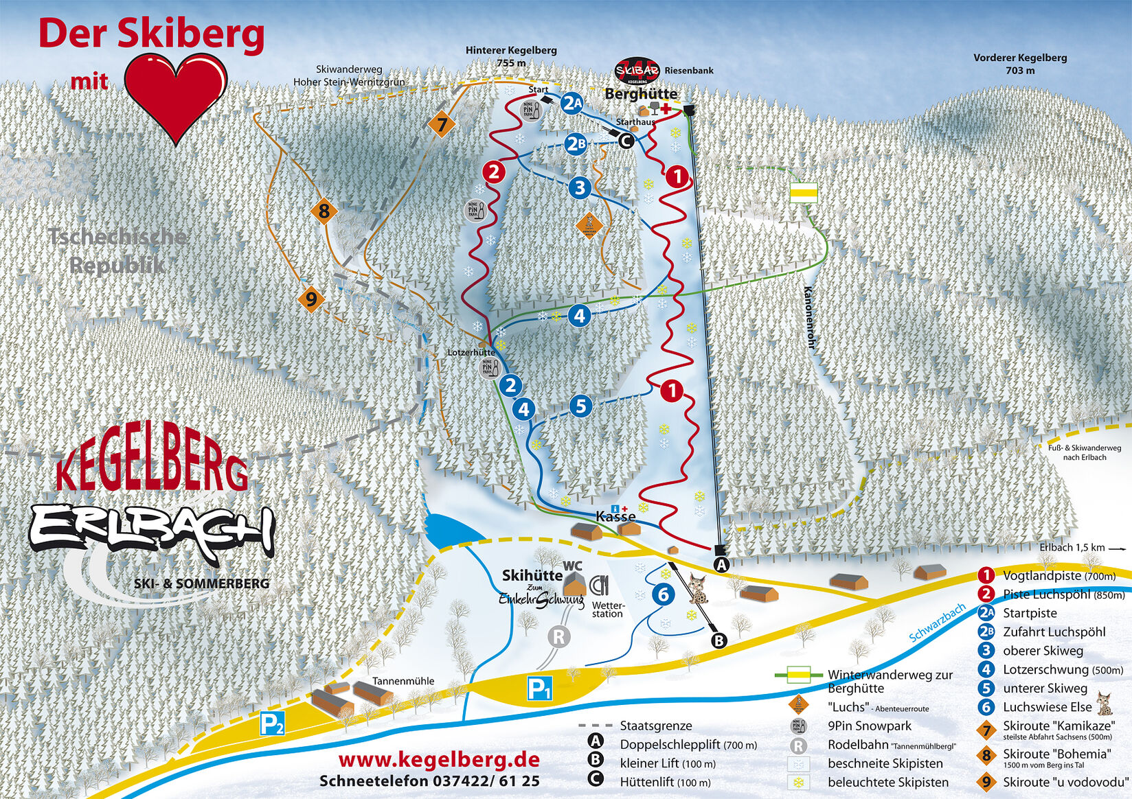 PistenplanSkigebiet Kegelberg - Erlbach