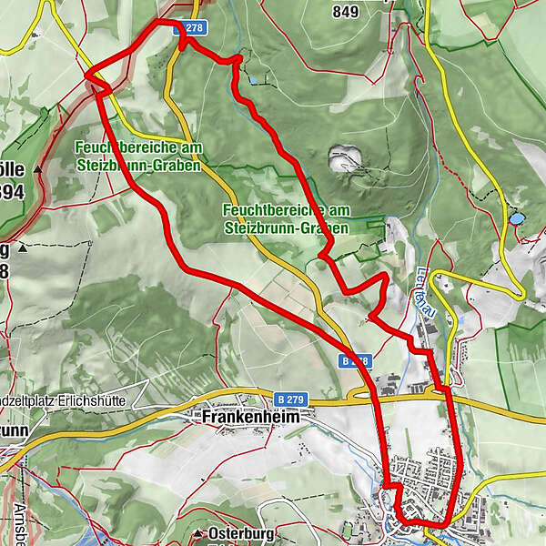 Rhön Rundweg 6 Bischofsheim Rhön BERGFEX Wanderung Tour Bayern