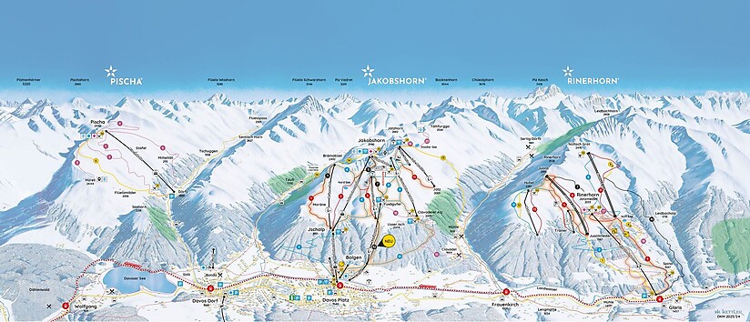 PistenplanSkigebiet Davos Jakobshorn