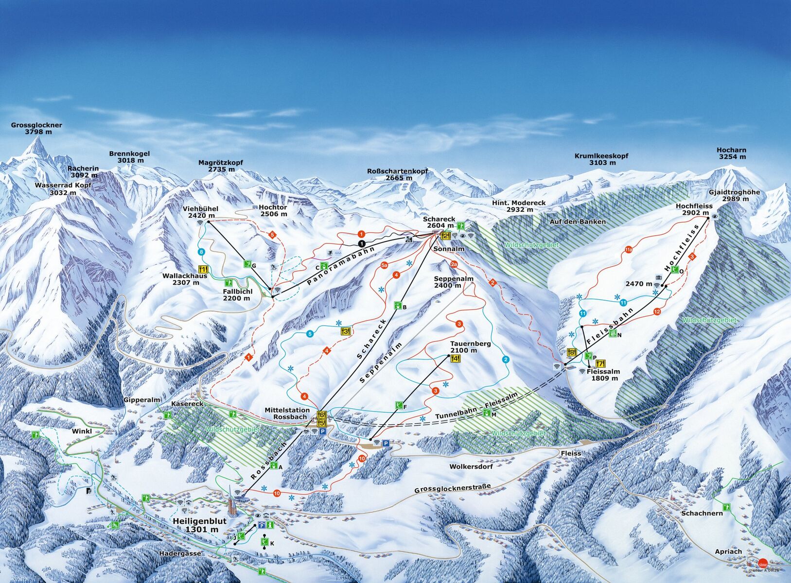 PistkartaSkidområde Heiligenblut / Grossglockner