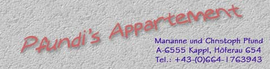 Logo Pfundi's Appartement