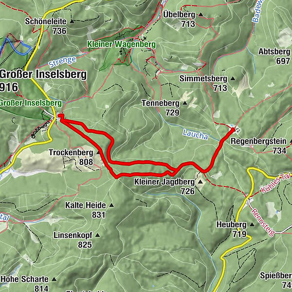 Friedrichroda Großer Jagdberg Trockenberg Brotterode BERGFEX