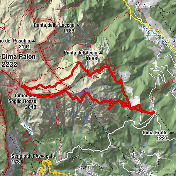 Passo Xomo Cima Forni Alti Cimon Del Soglio Rosso Cima Dell