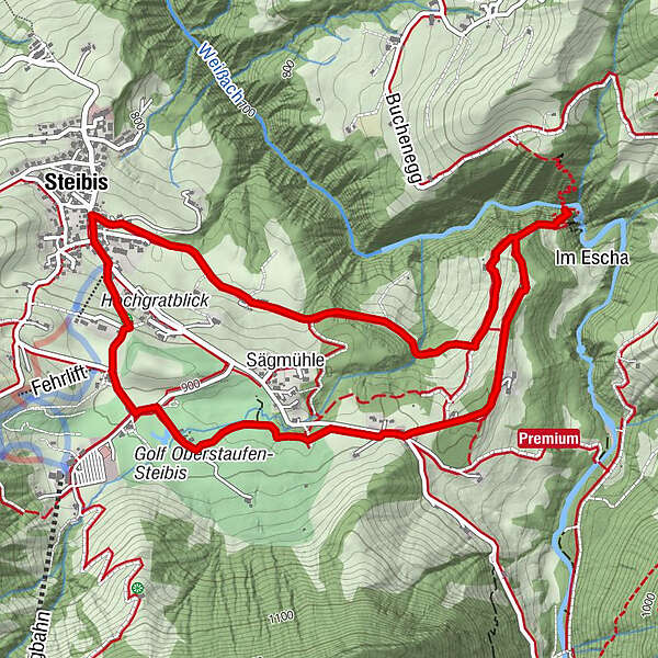 Steibis Buchenegger Wasserfälle BERGFEX Wanderung Tour Bayern