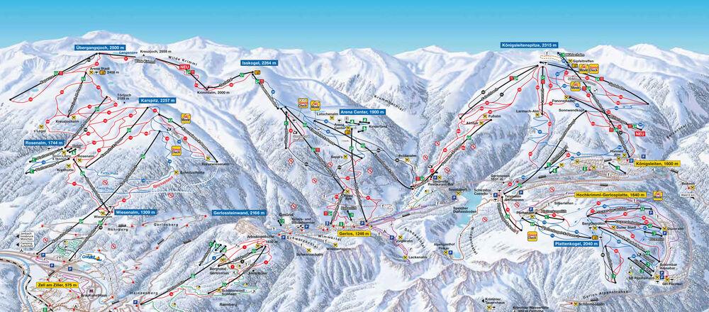 Loipenplan Zillertal Arena