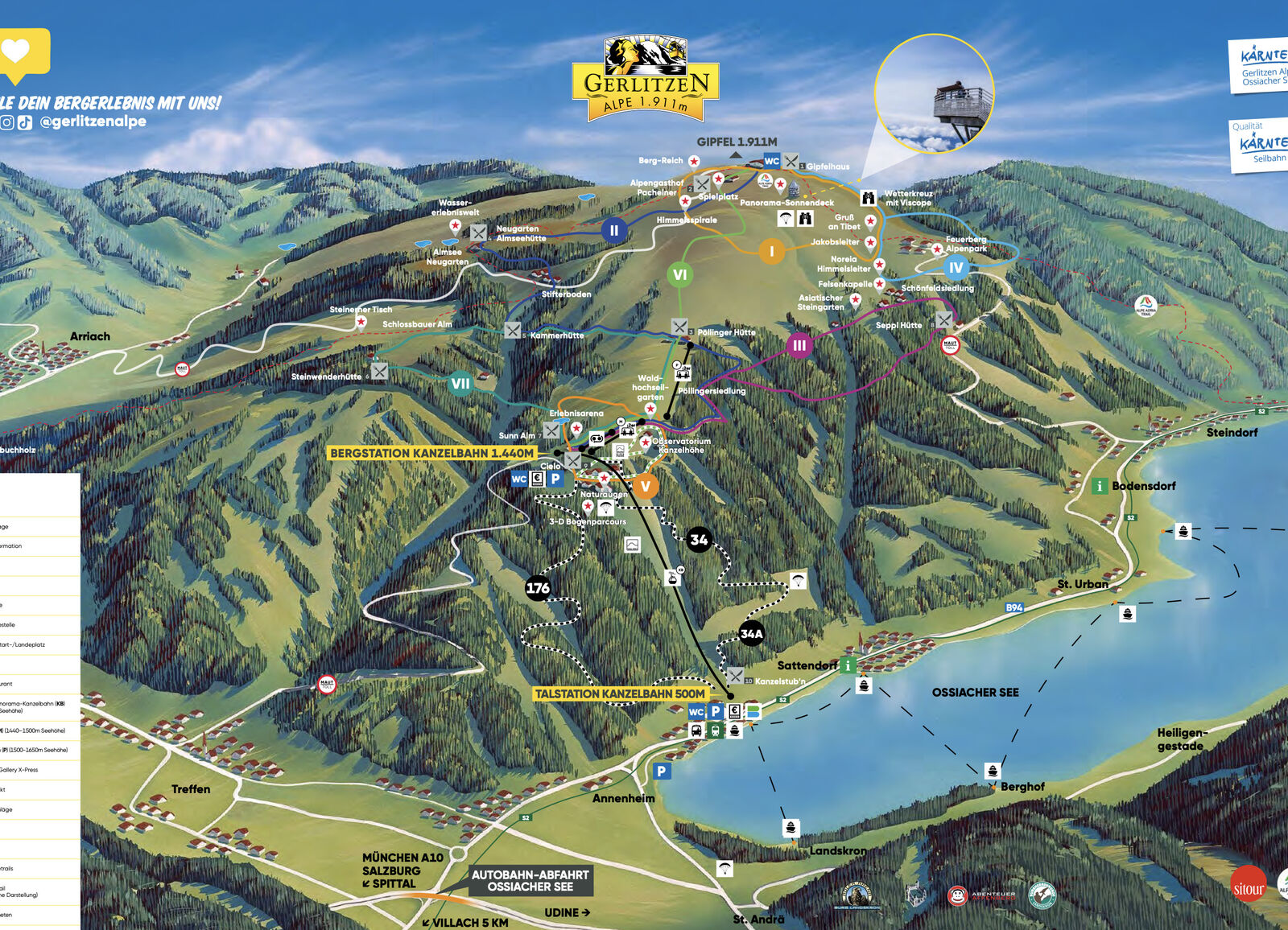 Pistenplan Skigebiet Gerlitzen Alpe Pistenplan Skigebiet Gerlitzen Alpe