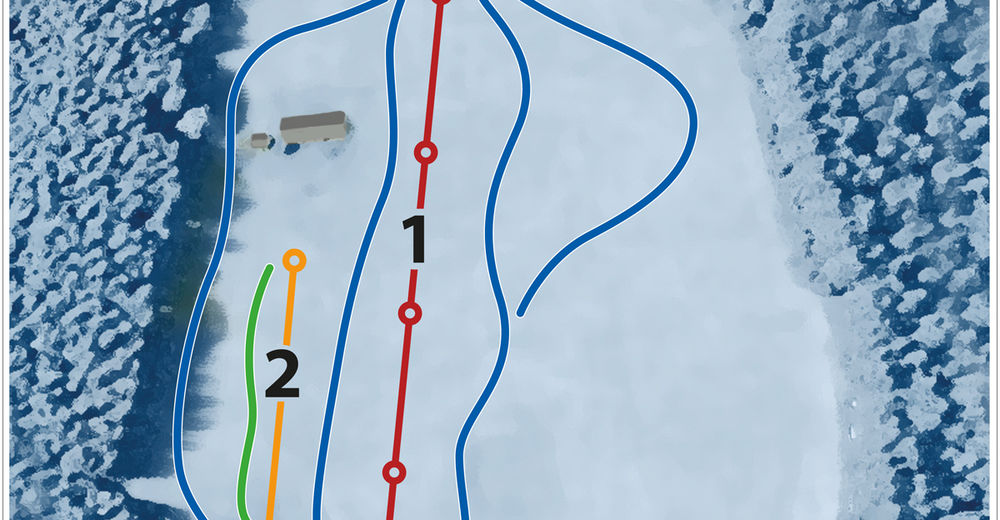 Plan skijaških staza Skijaško područje Kocianka  / Čeladná - Podolánky
