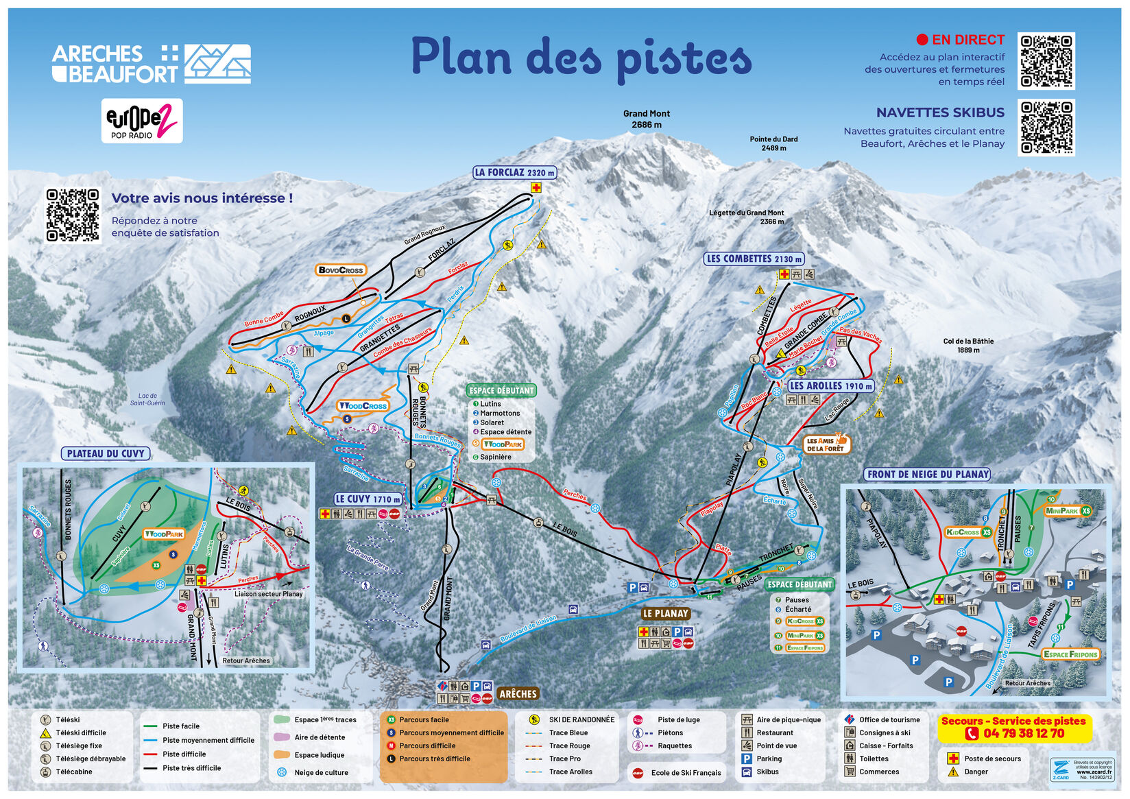 PistenplanSkigebiet Arêches-Beaufort