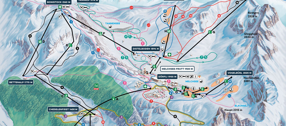 Loipenplan Melchsee-Frutt