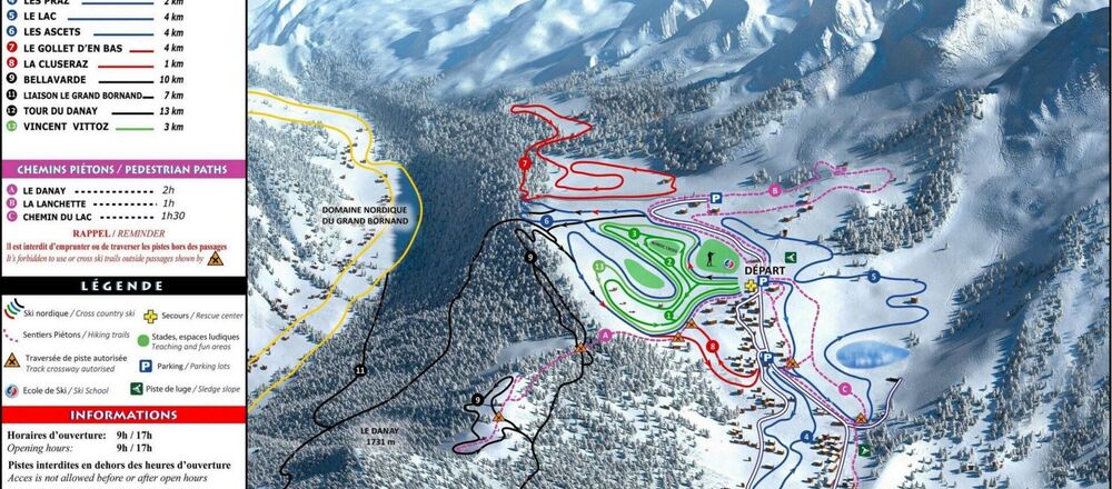 Loipenplan La Clusaz