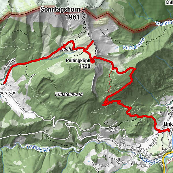 Angerertal - Trostberger Hütte - Peitingköpfl - Unken - BERGFEX