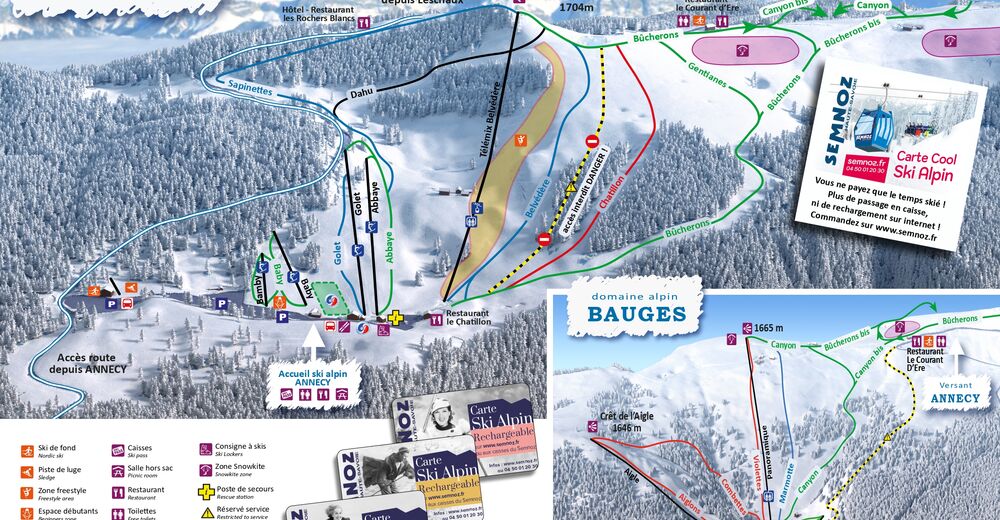Piste map Ski resort Le Semnoz