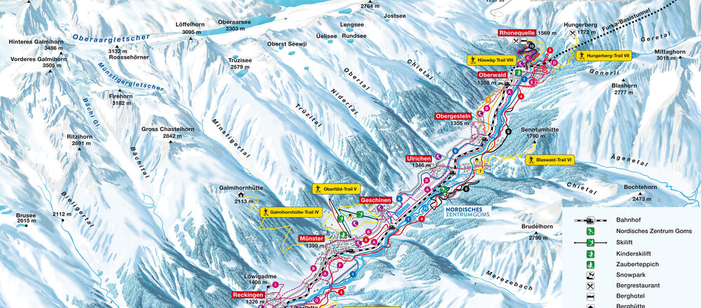 Loipenplan Goms / Obergoms