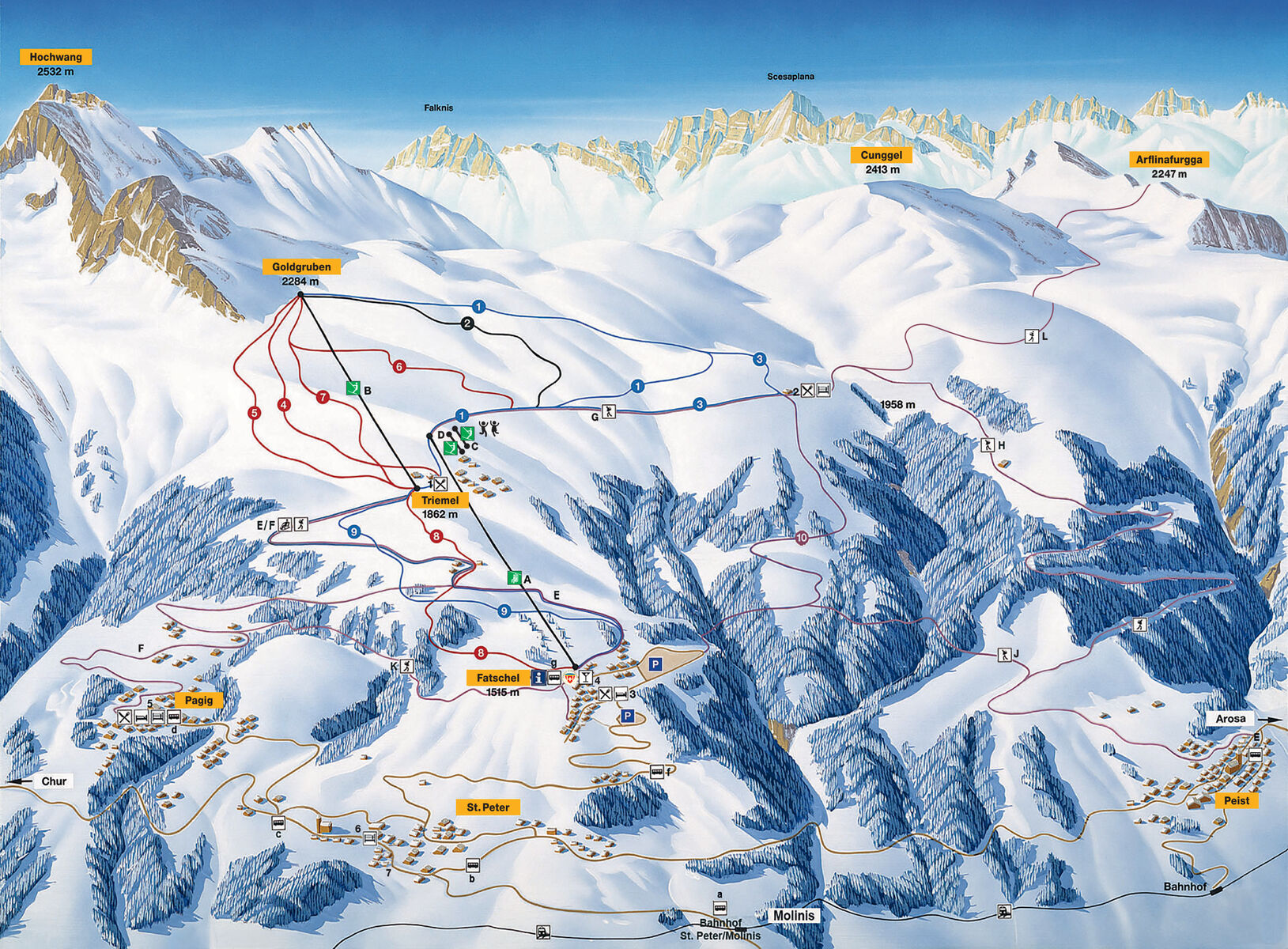 PistenplanSkigebiet Hochwang