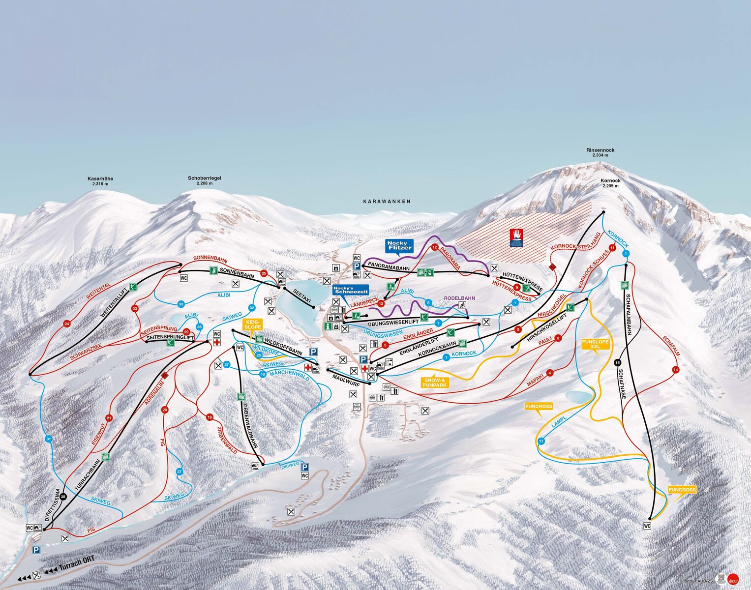 PistenplanSkigebiet Turracher Höhe