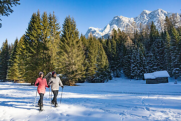 Spuren im Schnee und Winterstille