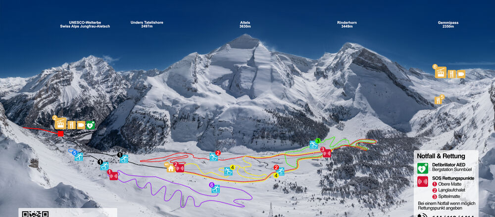 Loipenplan Sunnbüel - Kandersteg