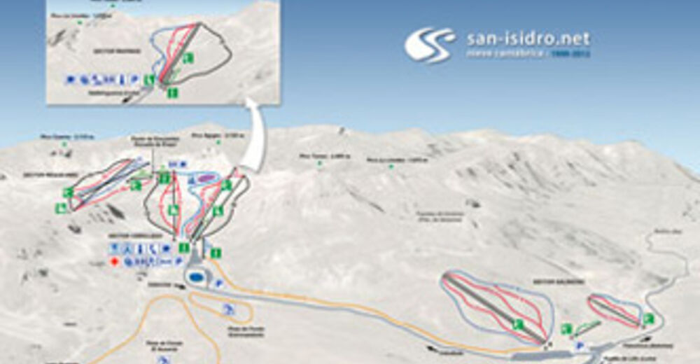 Plan skijaških staza Skijaško područje San Isidro - Salencias
