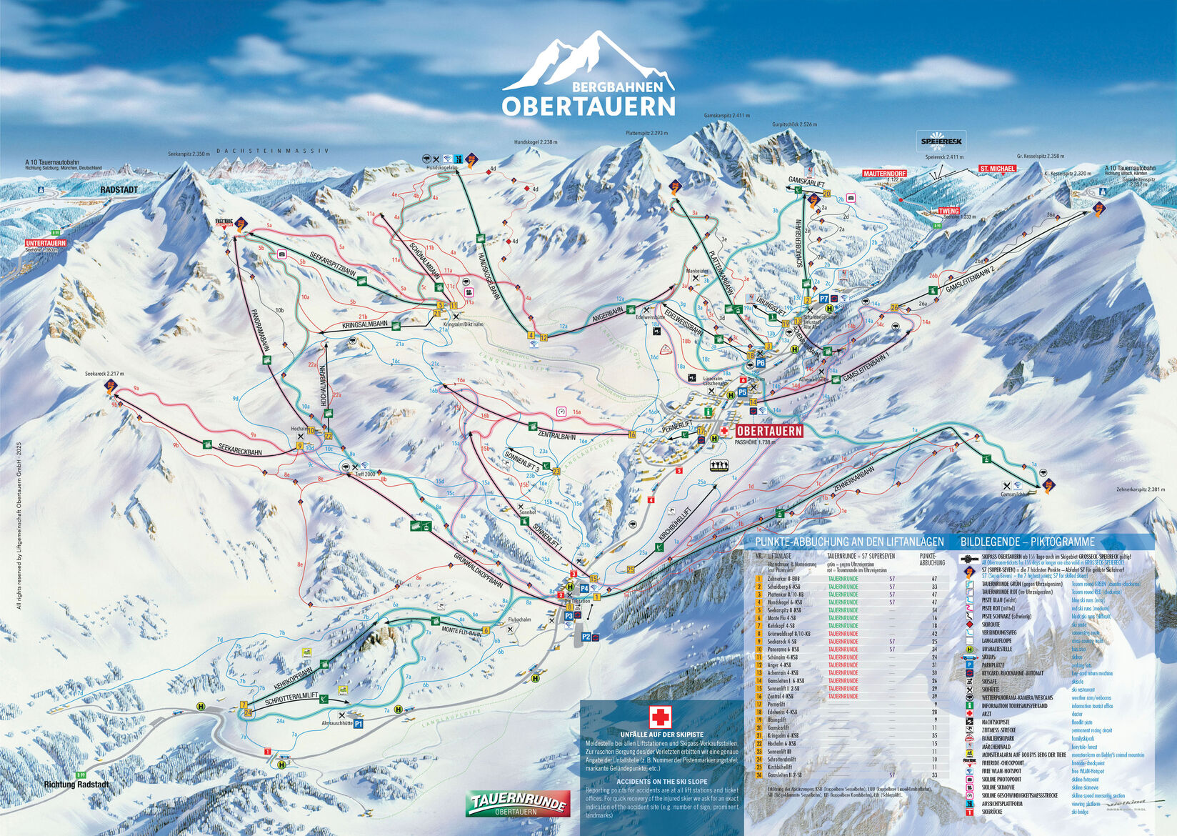 PistenplanSkigebiet Obertauern