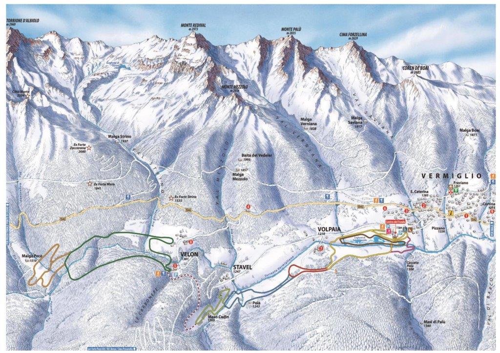 Bergfex Plan Tras Biegowych Val Di Sole Passo Tonale Vermiglio Narciarstwo Biegowe Val Di Sole Passo Tonale Vermiglio