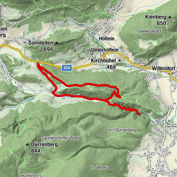 Johannesbachklamm Würflach BERGFEX Wanderung Tour Niederösterreich