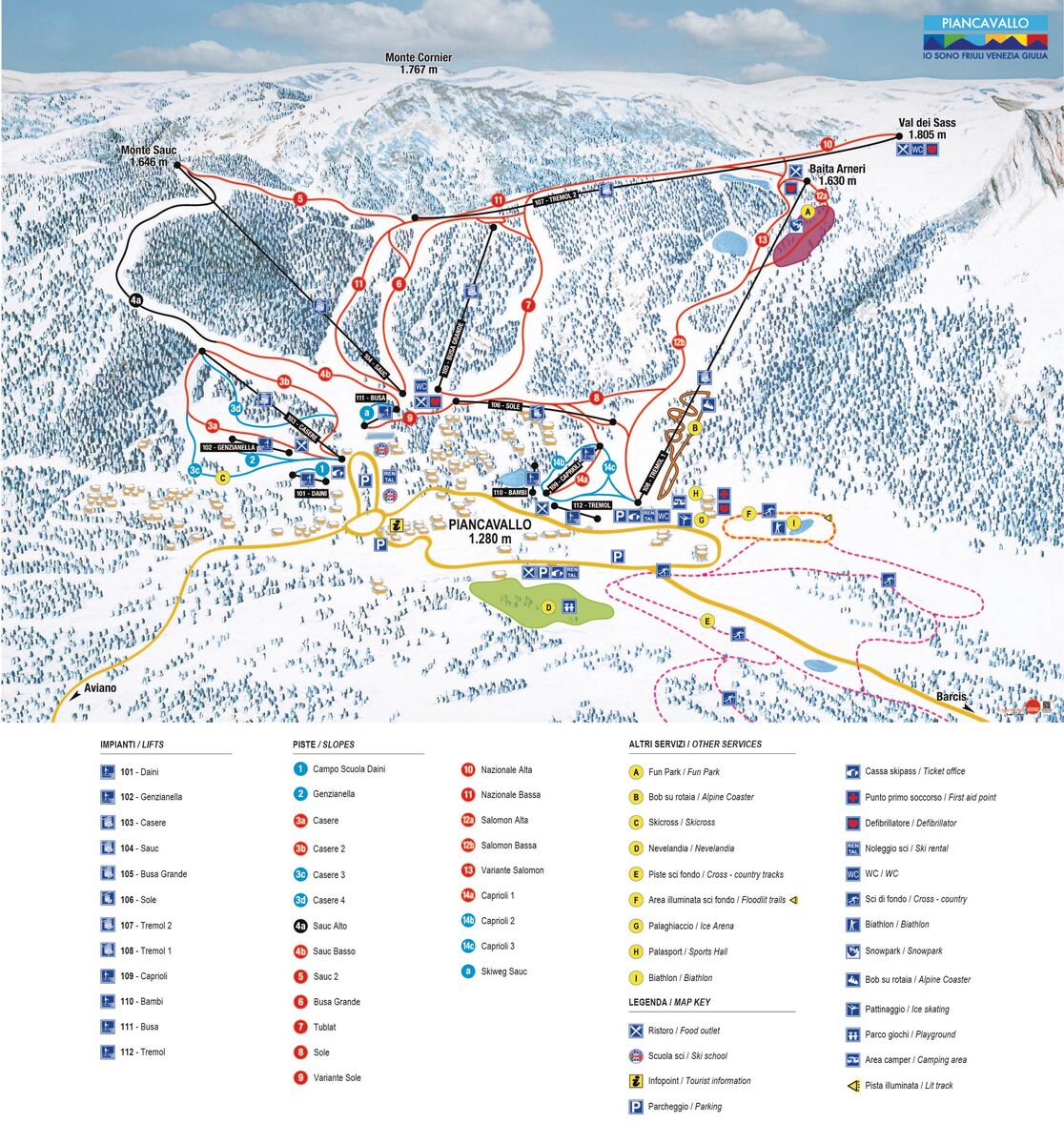PistenplanSkigebiet Piancavallo