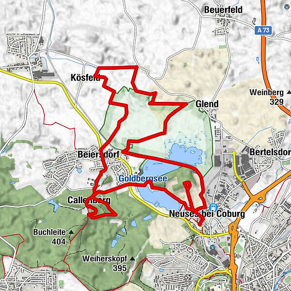 Coburger Rundwanderung mit Naturschutzgebiet Goldbergsee Coburg
