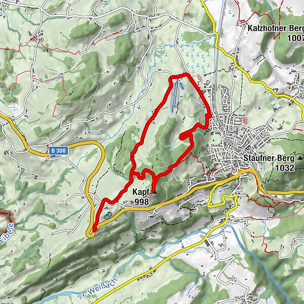 Oberstaufen Laufenegg Saneberg Kapf BERGFEX Wanderung Tour