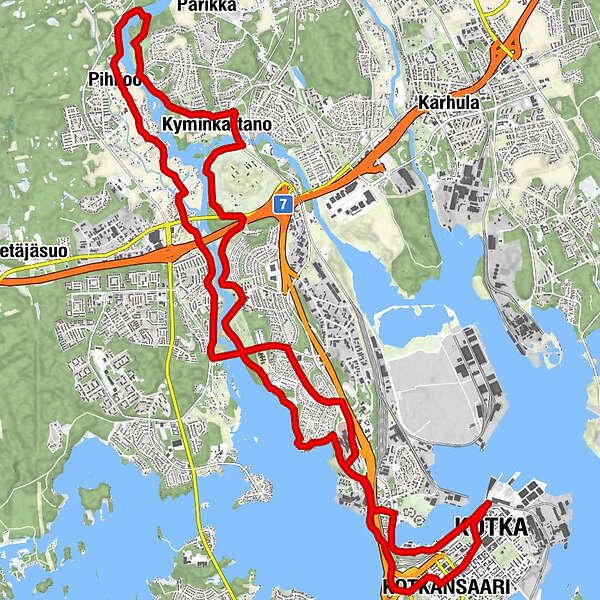 KymijokiStromschnellenRadroute, Kotka BERGFEX Radfahren Tour