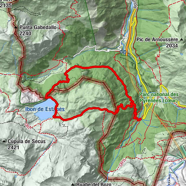 Lac d Estaens en boucle par le Chemin des Échelles BERGFEX