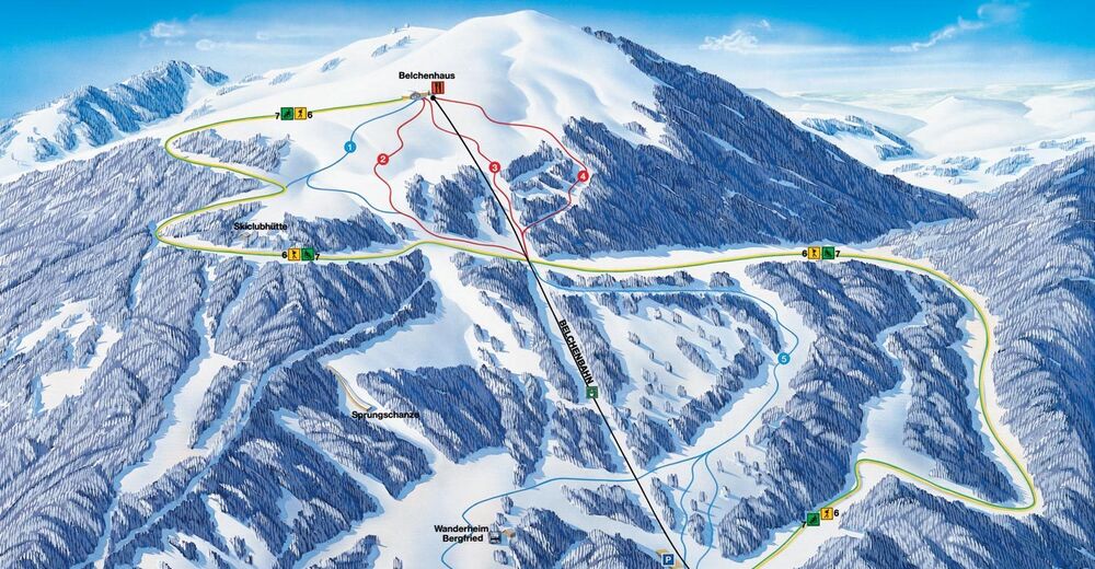 Piste map Ski resort Belchen