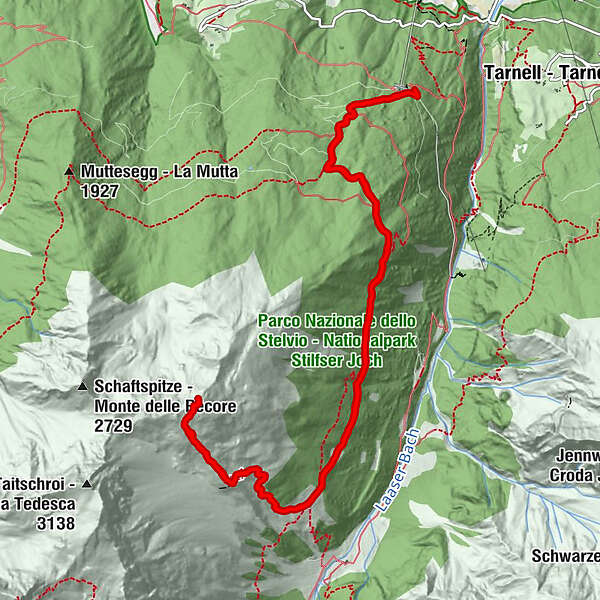 Saurüssel über Obere Laaser Alm BERGFEX Wanderung Tour Südtirol