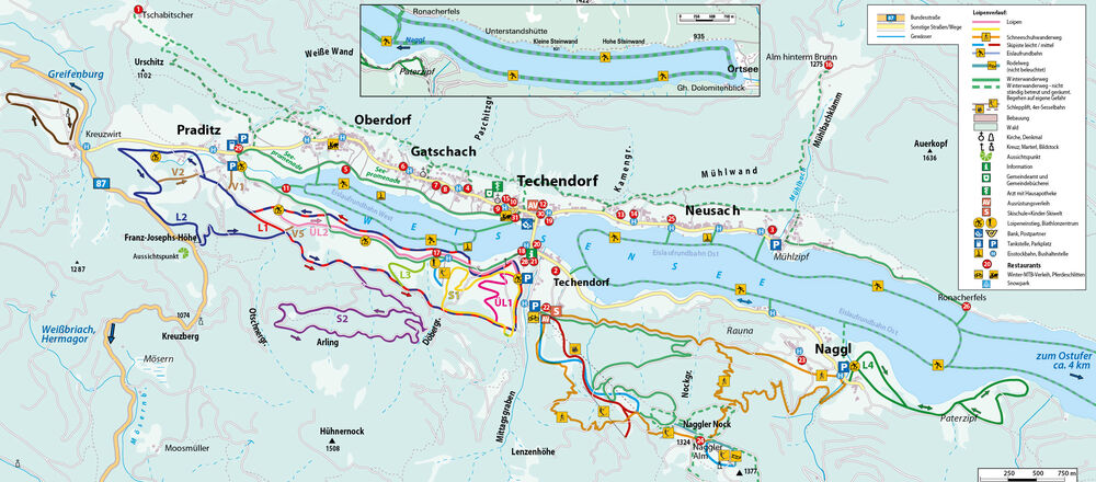 Loipenplan Weissensee