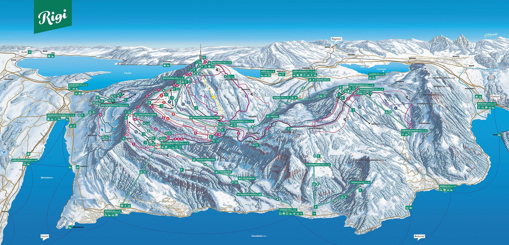 PistenplanSkigebiet Rigi