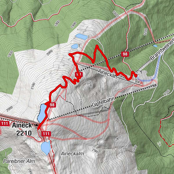 Adlerhorst - Aineck - Branntweineralm - BERGFEX - Wanderung - Tour Kärnten