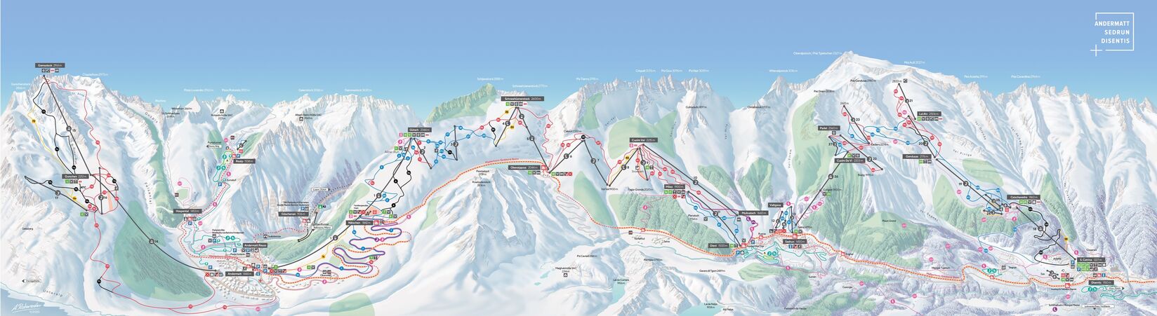 PistenplanSkigebiet Realp