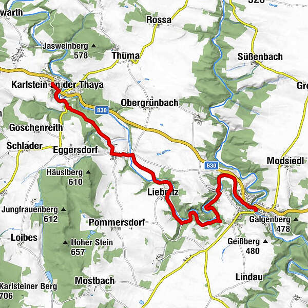 Thayatalweg Etappe Karlstein Raabs Thaya Bergfex