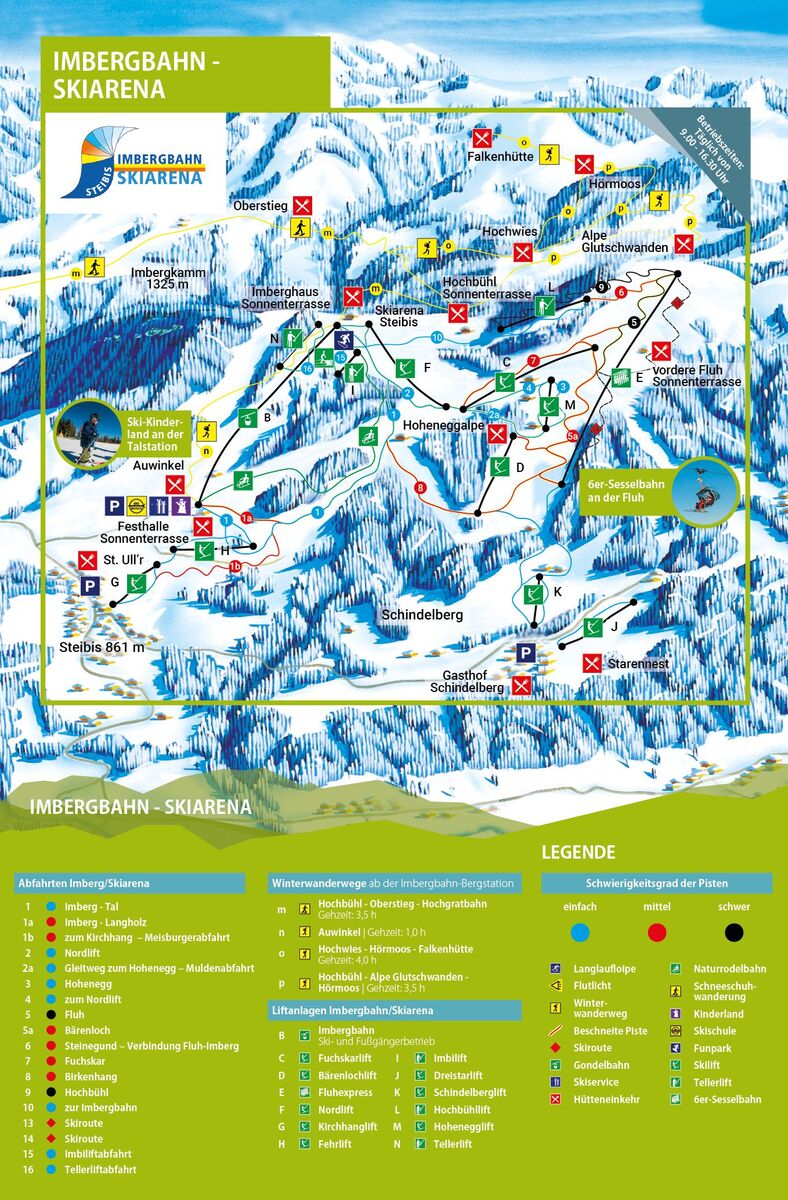 PistenplanSkigebiet Imbergbahn & Ski-Arena Steibis