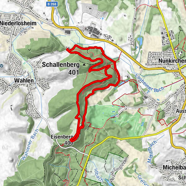 Dellborner Mühle Eisenberg Wahlen BERGFEX Wanderung Tour Saarland